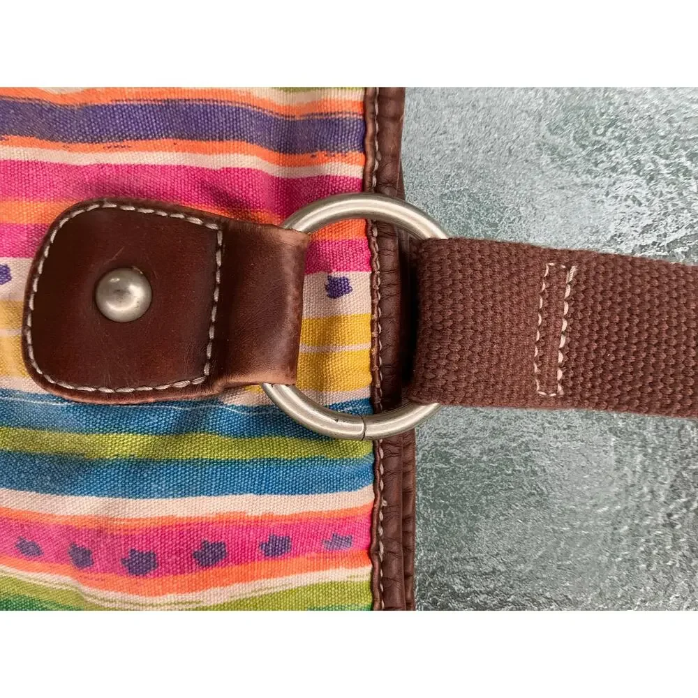 Unionbay Multicolor Striped Canvas Tote Bag